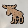 Älg Grytunderlägg i kork och trä