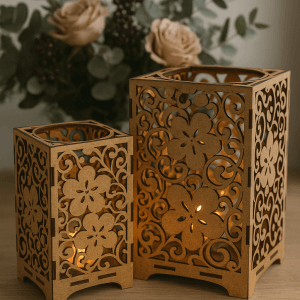 Blom ljuslykta ben natur l s