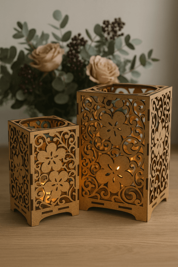 Blom ljuslykta ben natur l s