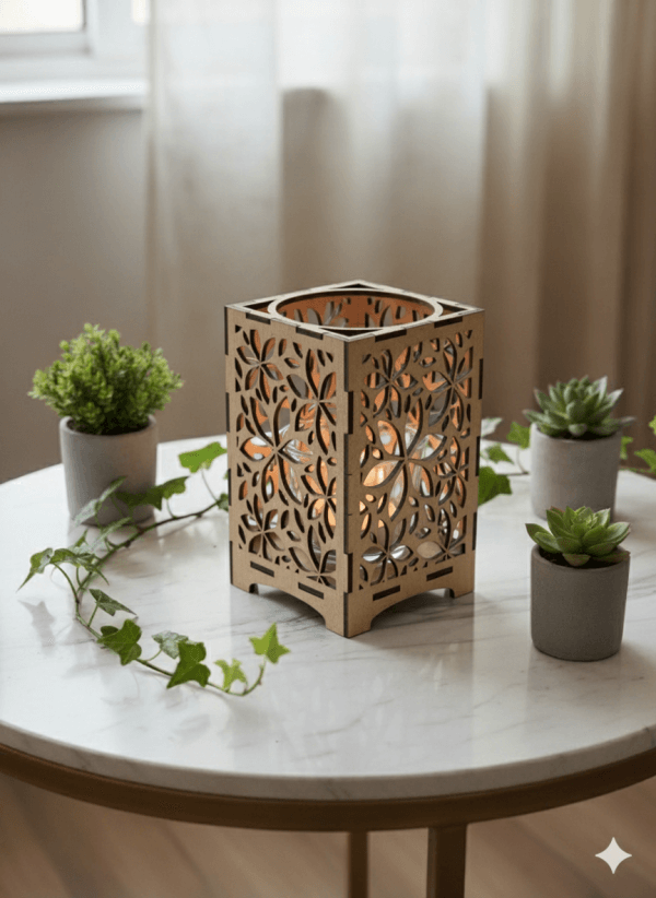 Lily ljuslykta i natur ljusbrun.