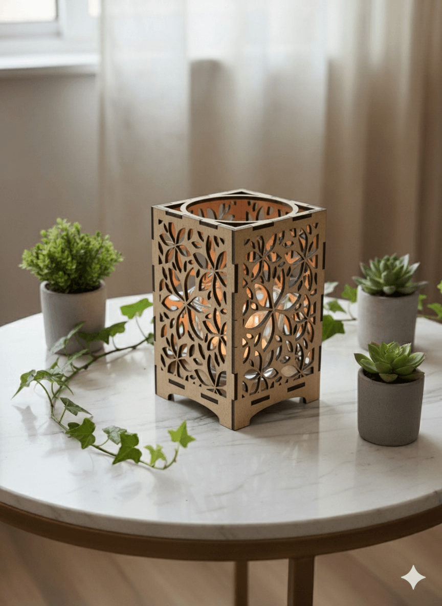 Lily ljuslykta i natur ljusbrun.