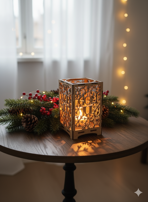 God Jul lyckta med ben natur