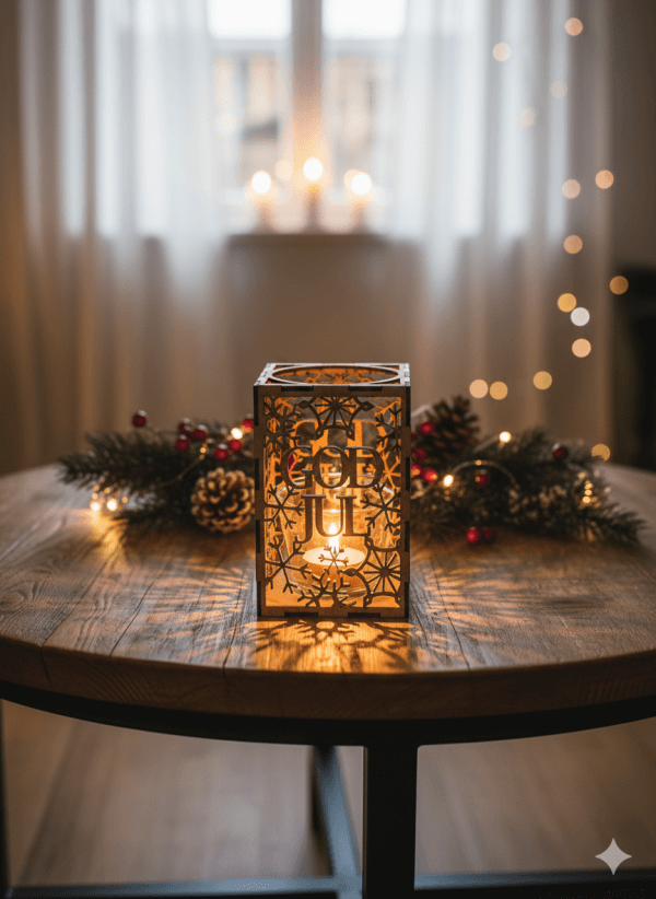 God Jul lyckta med kork natur