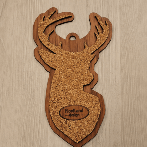 Grytunderlägg liten hjort i körsbär och kork