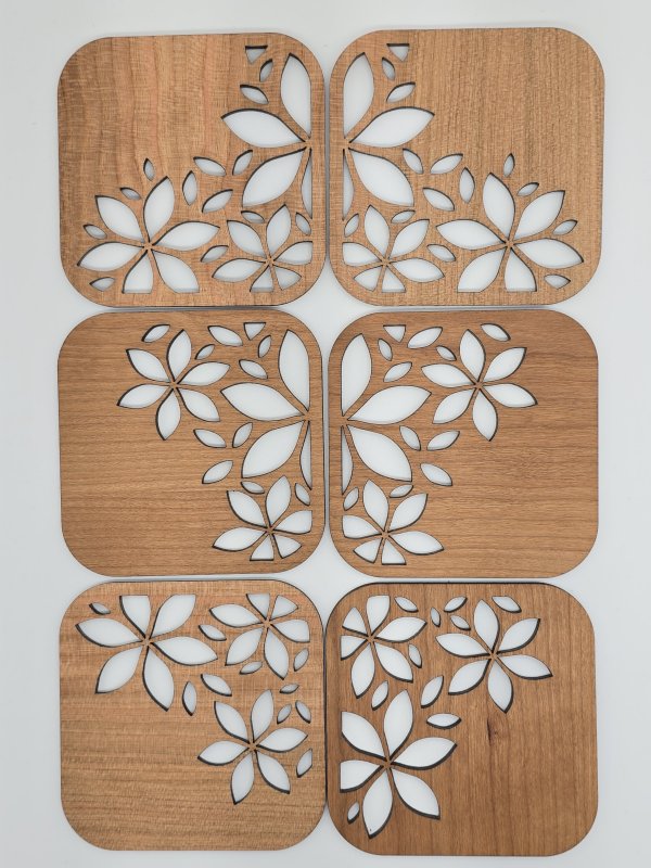 Lily glasunderlägg samling körsbär