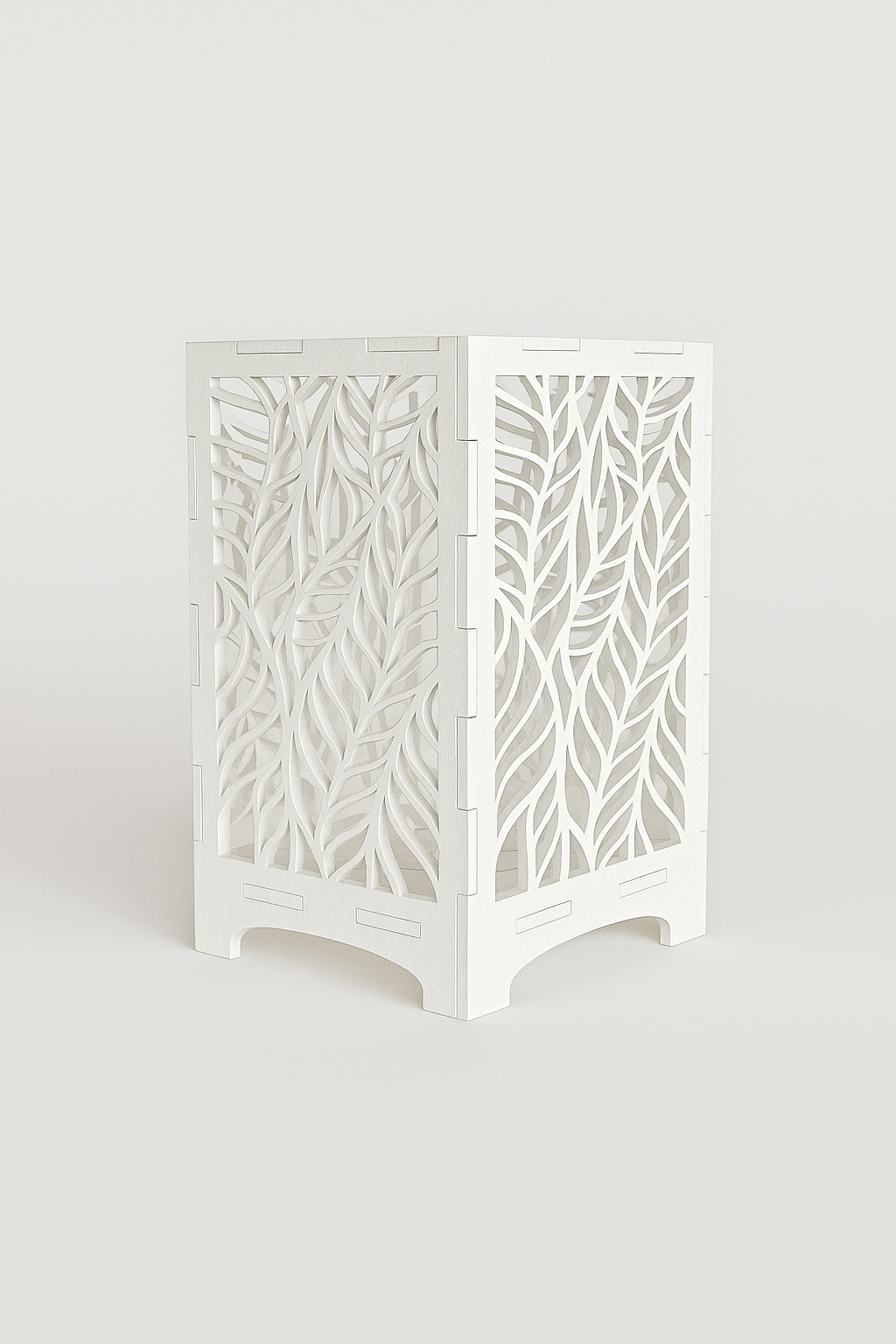 Ludde candle holder with legs, white